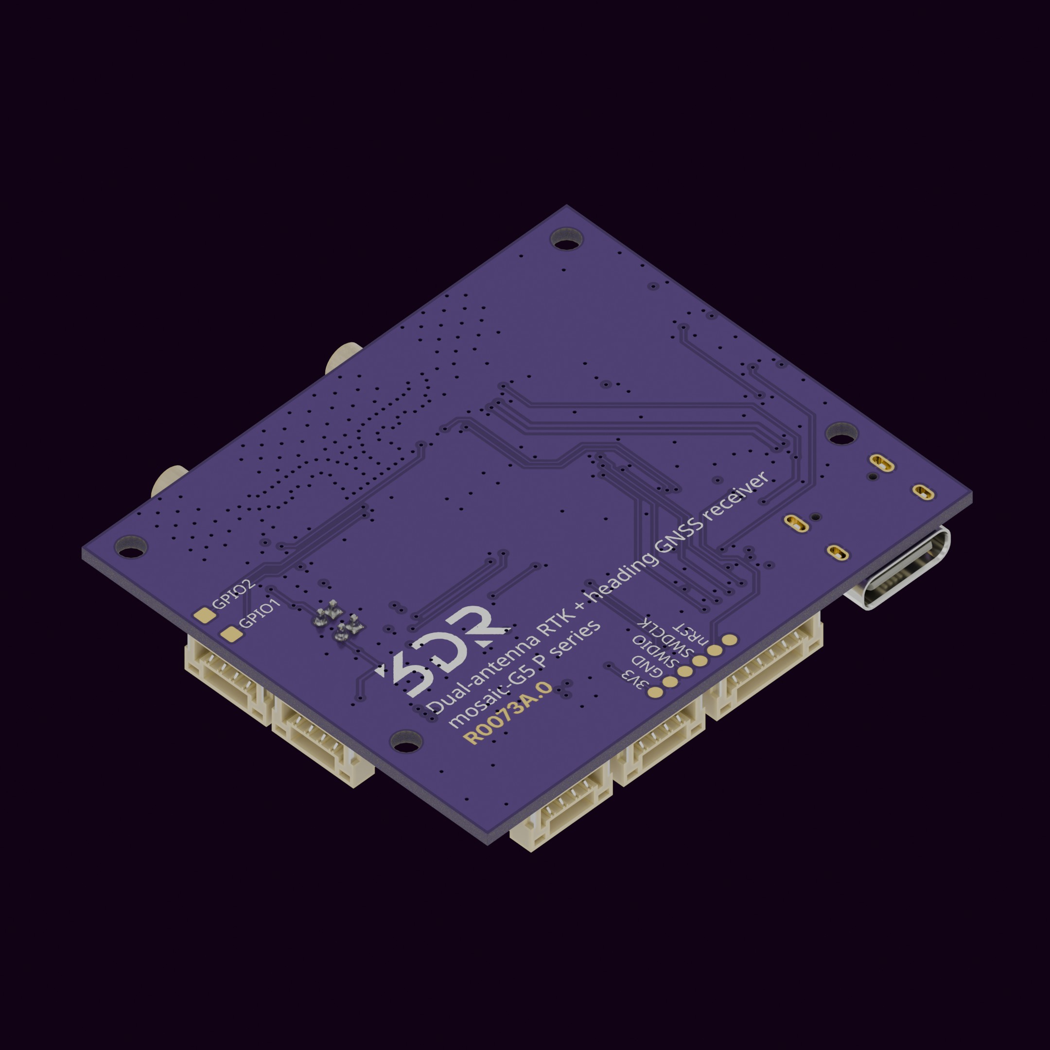 mosaic-G5 P3H Heading GNSS isometric bottom view