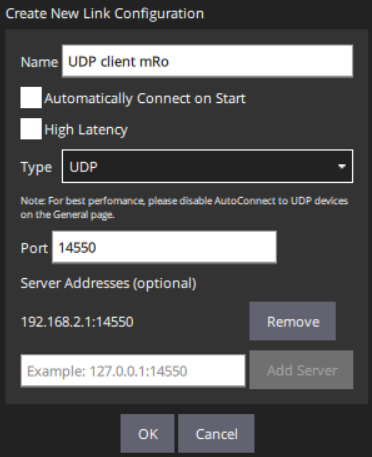 QGroundControl UDP connection