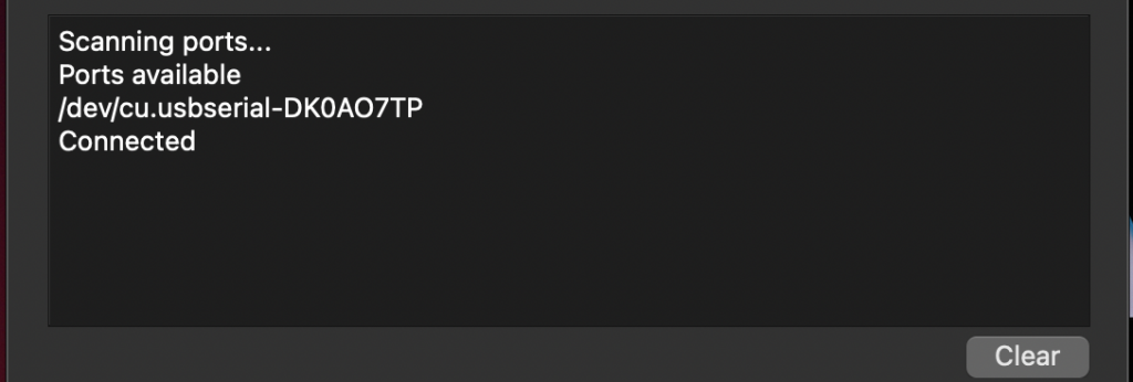 Programmer Utility connected